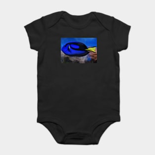 REEF FISH IN ALL IT'S GLORY IN THE BLUE OCEAN DESIGN Baby Bodysuit